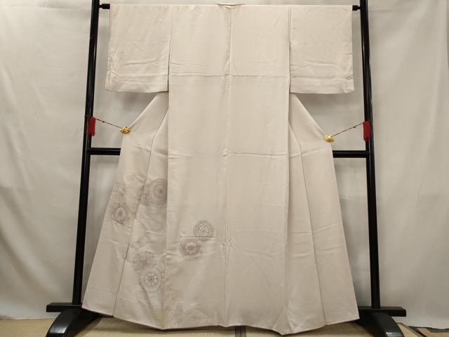 平和屋着物■中国三大刺繍　相良刺繍　訪問着　流水花絵皿文　銀糸　正絹　逸品　AABG3001st