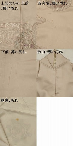 平和屋着物■中国三大刺繍　相良刺繍　訪問着　流水花絵皿文　銀糸　正絹　逸品　AABG3001st
