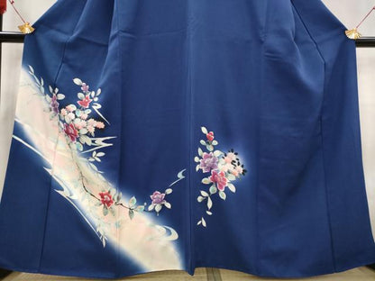 平和屋着物■訪問着　草花文　暈し染め　正絹　逸品　AABG3006st