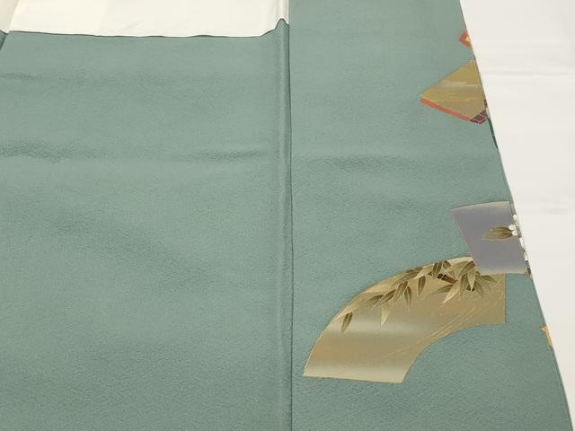 平和屋着物■千家十色塗師十三代　中村宗哲　雪間乃草　色留袖　冊子人物花文　金彩　正絹　逸品　AABG3009st
