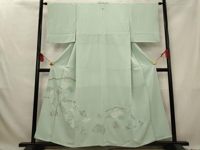 平和屋着物■豪華色留袖 刺繍 風景文 金銀糸 正絹 逸品 AABG3013st