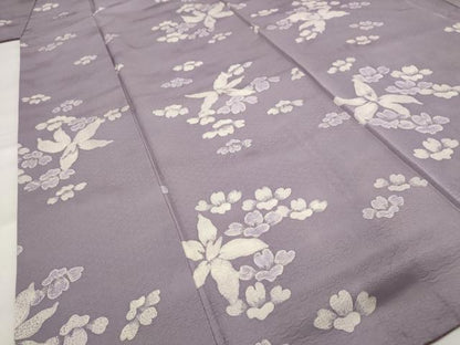 平和屋着物■上質な小紋　ろうけつ染め　舞花文　正絹　逸品　AABG3015st