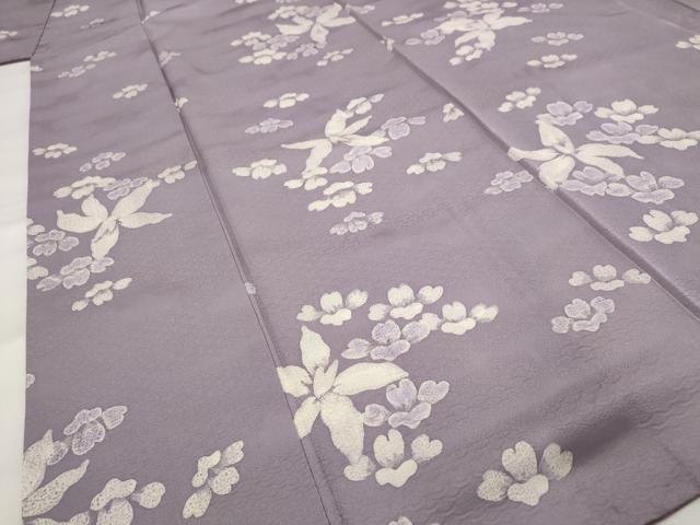 平和屋着物■上質な小紋　ろうけつ染め　舞花文　正絹　逸品　AABG3015st