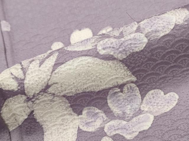 平和屋着物■上質な小紋　ろうけつ染め　舞花文　正絹　逸品　AABG3015st