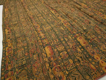 平和屋着物■上質な小紋 洋花文 正絹 逸品 AABG3016st