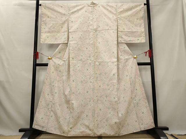 平和屋着物■上質な紬　舞花文　正絹　逸品　AABG3019st