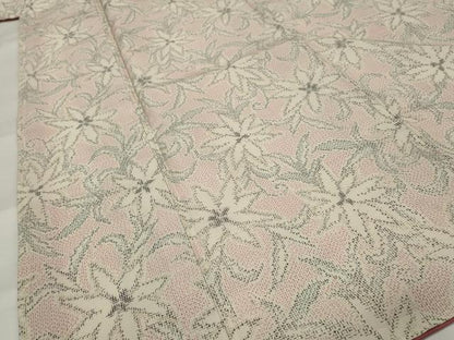 平和屋着物■上質な紬　舞花文　正絹　逸品　AABG3019st