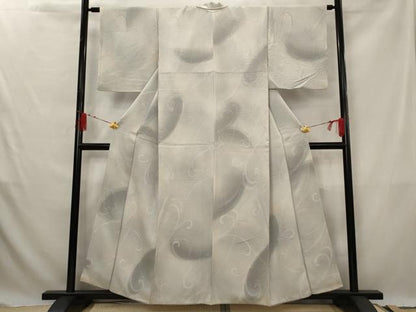 平和屋着物■上質な小紋　地紋起こし　唐草文様　暈し染め　正絹　逸品　AABG3026st