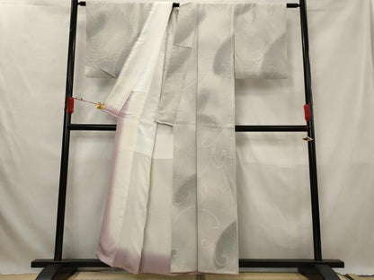 平和屋着物■上質な小紋　地紋起こし　唐草文様　暈し染め　正絹　逸品　AABG3026st