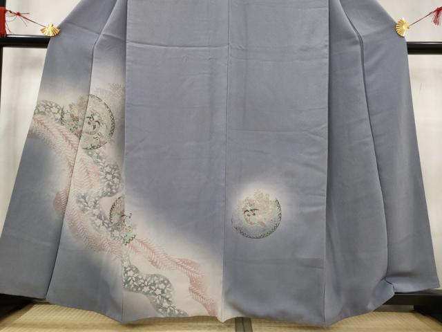 平和屋着物■訪問着　花鳥文　暈し染め　金彩　正絹　逸品　AABG3037st