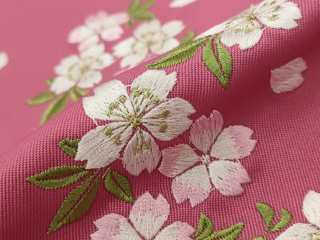 平和屋着物●女性　行灯袴　刺繍　舞桜文　洗える着物　未使用　AABG3039st
