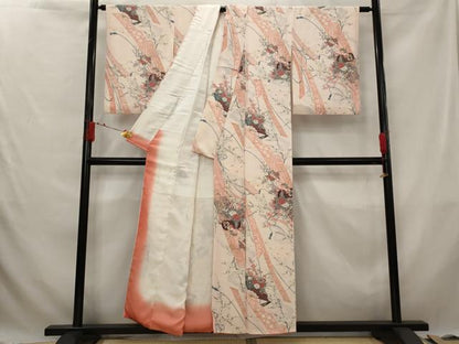 平和屋着物■上質な小紋　花車文　金彩　正絹　逸品　AABG3046st