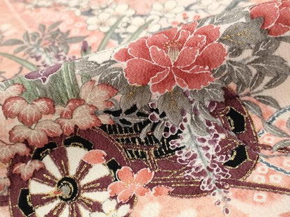 平和屋着物■上質な小紋　花車文　金彩　正絹　逸品　AABG3046st