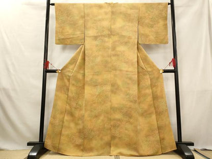 平和屋着物■上質な小紋　草花文　暈し染め　正絹　逸品　AABG3049st