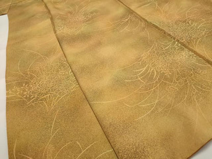 平和屋着物■上質な小紋　草花文　暈し染め　正絹　逸品　AABG3049st