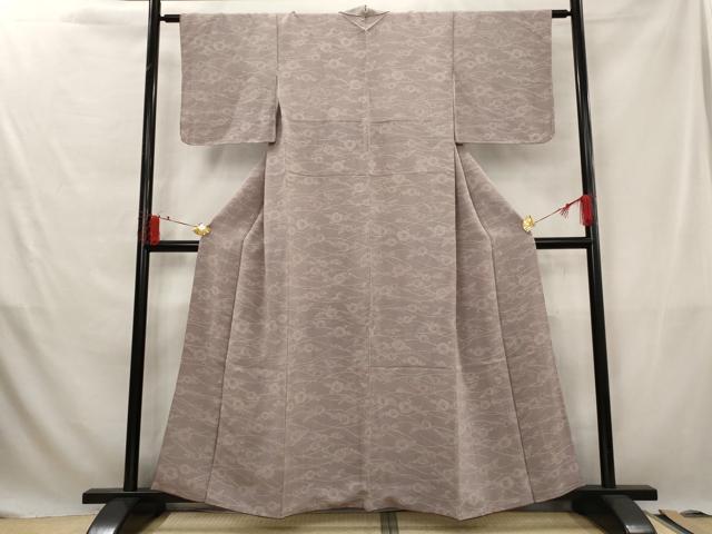 平和屋着物■江戸小紋　芝花文　正絹　逸品　AABG3059st