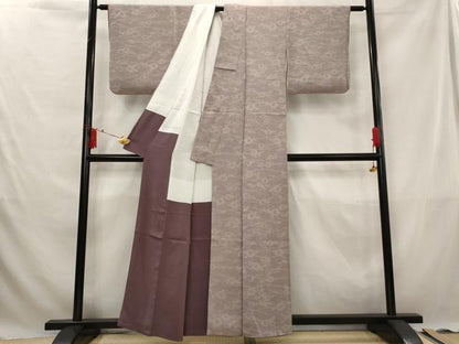 平和屋着物■江戸小紋　芝花文　正絹　逸品　AABG3059st