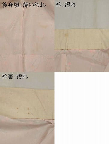 平和屋着物■長襦袢 無双仕立て 枝花文 正絹 逸品 AABG3070st