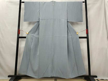 平和屋着物■上質な色無地　紋意匠　浅縹色　正絹　逸品　AABG3073st