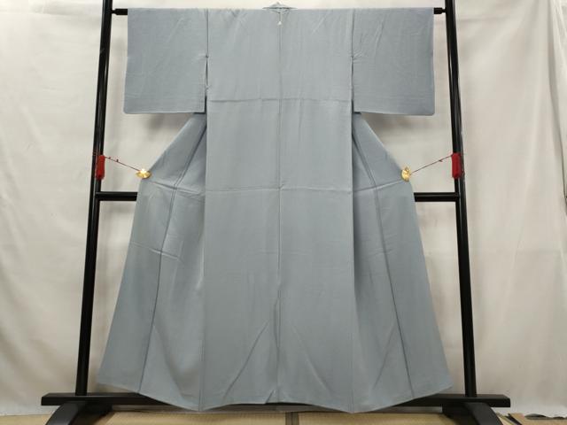 平和屋着物■上質な色無地　紋意匠　浅縹色　正絹　逸品　AABG3073st