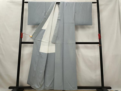 平和屋着物■上質な色無地　紋意匠　浅縹色　正絹　逸品　AABG3073st