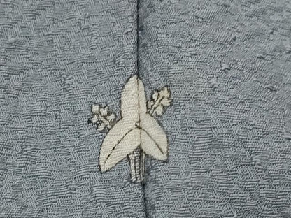 平和屋着物■上質な色無地　紋意匠　浅縹色　正絹　逸品　AABG3073st