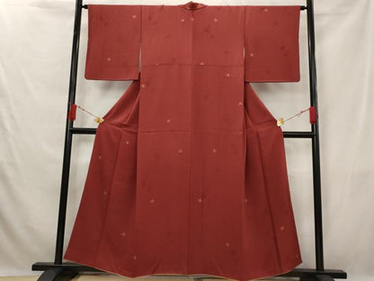 平和屋着物■上質な小紋　舞葉文　正絹　逸品　AABG3074st