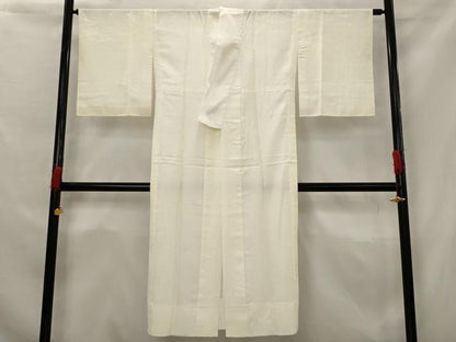 平和屋着物■長襦袢 無双仕立て 雲取り花地紋 正絹 逸品 AABG3076st