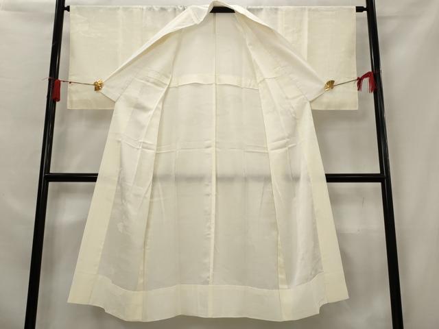 平和屋着物■長襦袢 無双仕立て 雲取り花地紋 正絹 逸品 AABG3076st