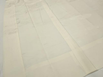 平和屋着物■長襦袢 無双仕立て 雲取り花地紋 正絹 逸品 AABG3076st