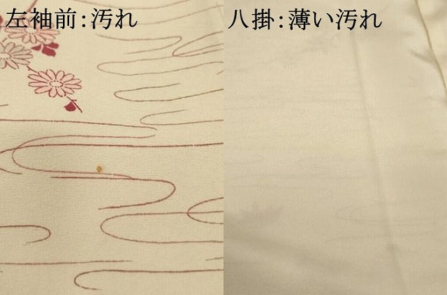 平和屋着物■上質な小紋 流水枝花文 正絹 逸品 AABG3081ja