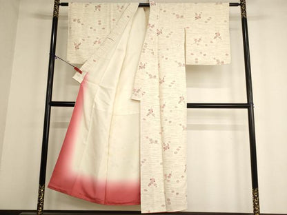 平和屋着物■上質な小紋 流水枝花文 正絹 逸品 AABG3081ja