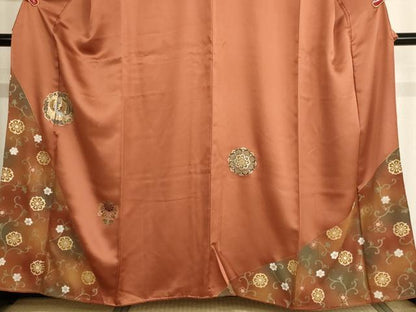 平和屋着物■訪問着 鳳凰丸文 暈し染め 金彩 正絹 逸品 AABG3085ja