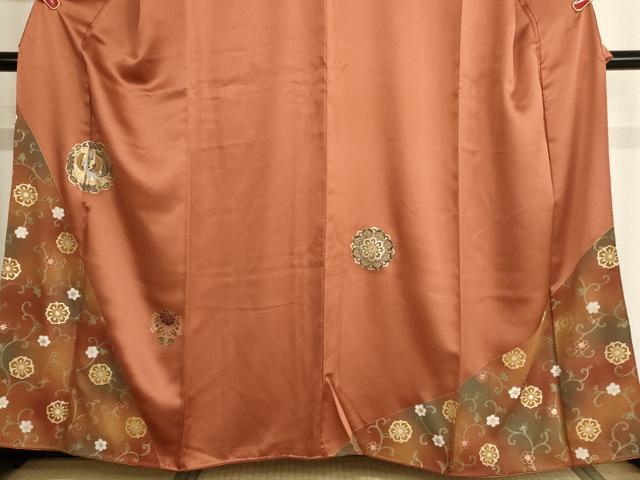 平和屋着物■訪問着 鳳凰丸文 暈し染め 金彩 正絹 逸品 AABG3085ja
