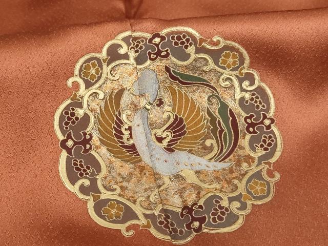 平和屋着物■訪問着 鳳凰丸文 暈し染め 金彩 正絹 逸品 AABG3085ja