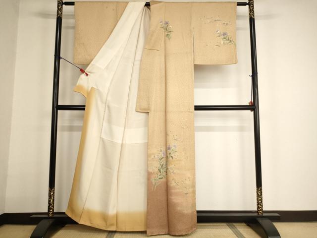 平和屋着物■訪問着 桔梗文 暈し染め 正絹 逸品 AABG3098ja