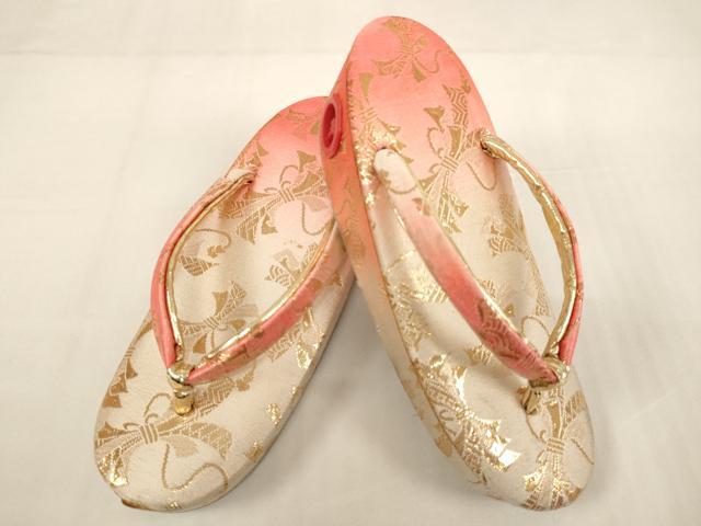 平和屋本店[]七五三　女の子　和装小物セット　束ね熨斗文　暈し染め　金糸　箱付き　逸品　AABG3165ja