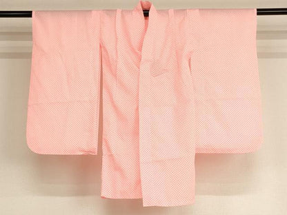 平和屋本店[]七五三　女の子　３歳　祝着　三つ身　長襦袢(単衣)・被布・巾着セット　花車文　金彩　箱付き　AABG3168ja