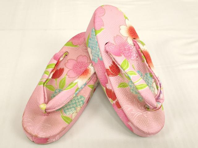 平和屋本店[]七五三　女の子　３歳　祝着　三つ身　被布・小物セット　花丸文　桜　金彩　箱付き　AABG3169ja