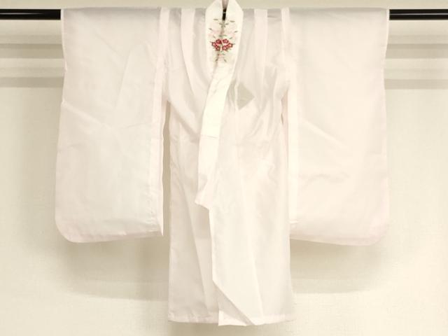 平和屋本店[]七五三 女の子 ３歳 祝着 三つ身 長襦袢・被布・小物セット 京都花ひめ 束ね熨斗花文 花車文 金彩 箱付き 逸品 AABG3170ja