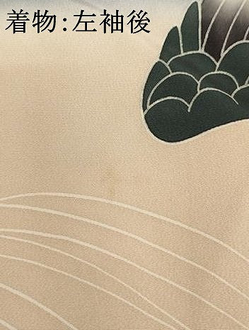 平和屋着物[]お宮参り　男の子　祝着　産着　初着　のしめ　鷹　絵巻草木文　暈し染め　金彩　逸品　AABG3183ja