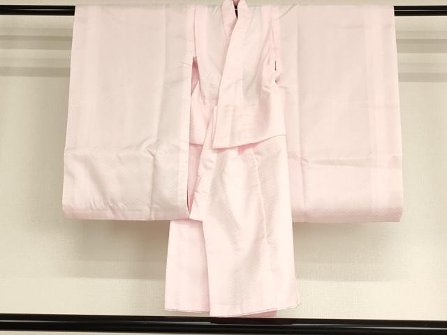平和屋着物[]子供　女の子　長襦袢　袷　菱地紋　薄桜色　洗える着物　AABG3185ja