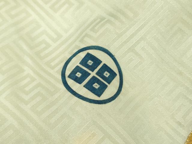 平和屋着物[]お宮参り　男の子　祝着　産着　初着　のしめ　刺繍　鷹　松　金銀糸　金彩　逸品　AABG3190ja