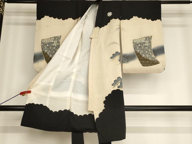 平和屋着物[]七五三　男の子　3歳　祝着　兜　暈し染め　金彩　正絹　逸品　AABG3192ja