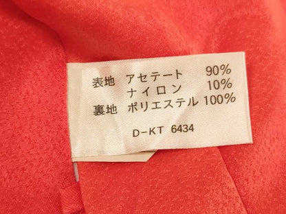 平和屋着物[]七五三 女の子 ３歳 祝着 三つ身 長襦袢(単衣・半衿刺繍)セット 花車文 金彩 AABG3204ja