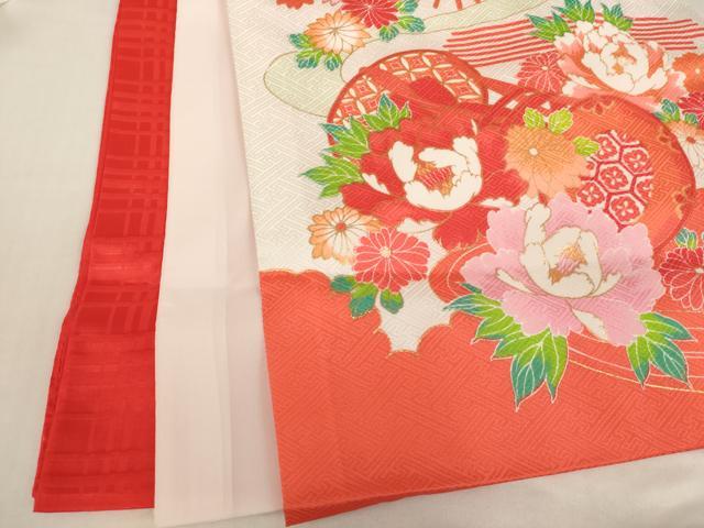 平和屋着物[]お宮参り　女の子　祝着　産着　初着　のしめ　風景花鼓文　金彩　逸品　AABG3214ja