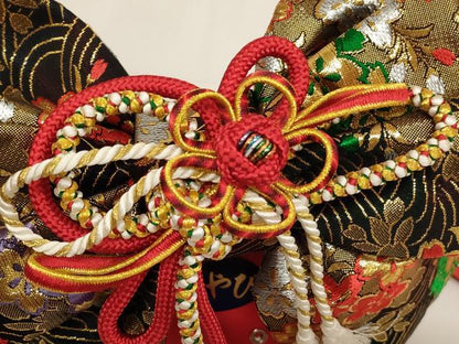平和屋本店[]七五三　女の子　和装小物セット　舞桜文　金糸　箱付き　AABG3216ja