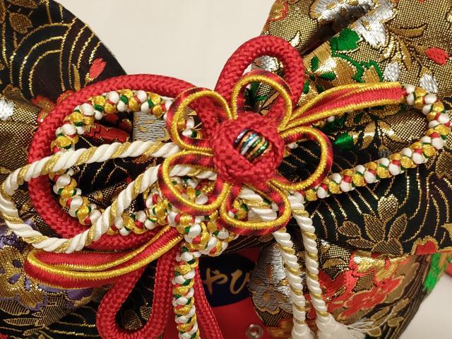 平和屋本店[]七五三　女の子　和装小物セット　舞桜文　金糸　箱付き　AABG3216ja