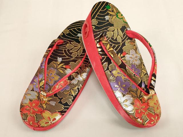 平和屋本店[]七五三　女の子　和装小物セット　舞桜文　金糸　箱付き　AABG3216ja