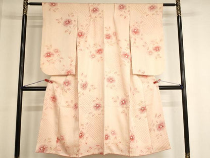 平和屋着物[]七五三　女の子　７歳　祝着　四つ身　総絞り　舞花文　正絹　逸品　AABG3217ja